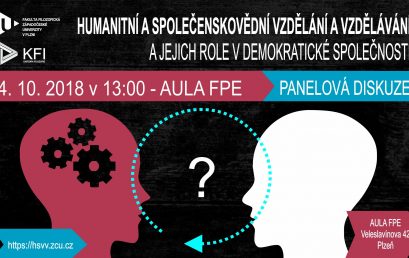 Panelová diskuze „Humanitní a společenskovědní vzdělání a vzdělávání a jejich role v demokratické společnosti“
